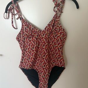 Solid & Striped Floral One Piece